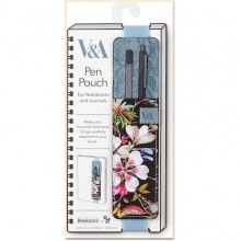 V&A Bookaroo Pen Pouch Kilburn Black Floral