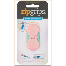 ZipGrips White Dots on Pink