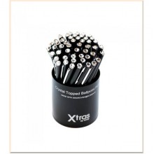 Swarovski Crystal Topped Ballpoint Black Pen (Clear Crystals)