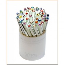 Swarovski Crystal Topped Ballpoint White Pen (Random Crystals)