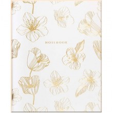 Desk Notebook Gold Flowers