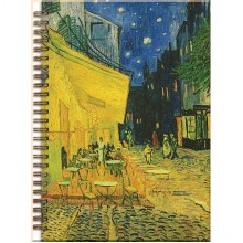 Van Gogh Terrace at Night Wire-O Journal