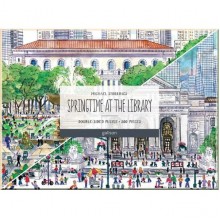Michael Storrings Springtime at the Library 500 Piece Double-Sided Puzzle
