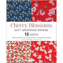 Cherry Blossoms Gift Wrapping Papers: 12 Sheets