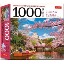 Samurai Castle with Cherry Blossoms 1000 Pieces Jigsaw Puzzle