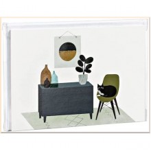 Olive's House (Tuxedo Cat) Big Notecard Set