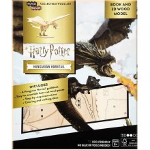IncrediBuilds: Harry Potter: Hungarian HorntailI Book and 3D Wood Model