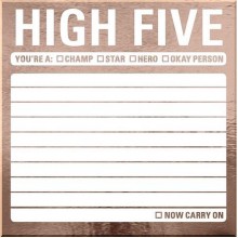 High Five Metallic Sticky Notes