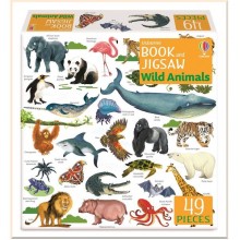 Usborne Book and Jigsaw: Wild Animals