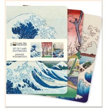 Japanese Woodblocks Set of 3 Midi Notebooks