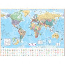 Collins World Wall Paper Map