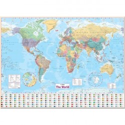 Collins World Wall Paper Map