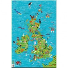 Collins Children's Wall Map of the United Kingdom and Ireland
