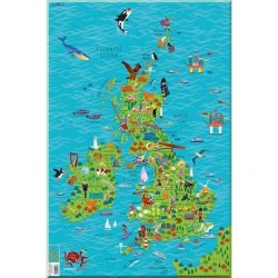 Collins Children's Wall Map of the United Kingdom and Ireland