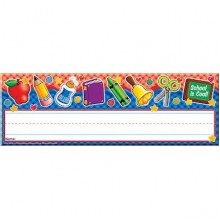 School Tools Gingham! Name Plates