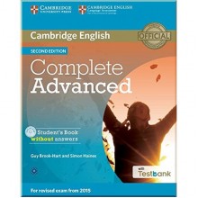 Complete Advanced Second Edition Student's Book without answers with CD-ROM and Testbank