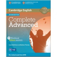 Complete Advanced Second Edition Workbook without answers with Audio CD