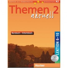 Themen aktuell 2 Kursbuch + Arbeitsbuch mit Audio-CD, Lektion 6-10